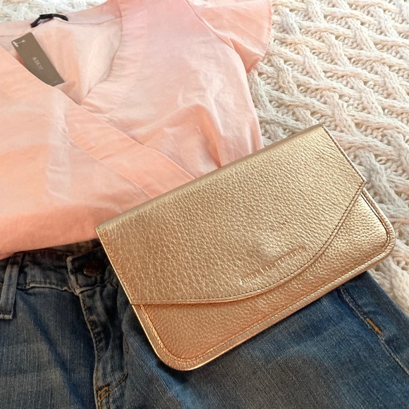 Aimee Kestenberg Rose Gold Wallet Clutch Flawed Gem - Picture 1 of 7